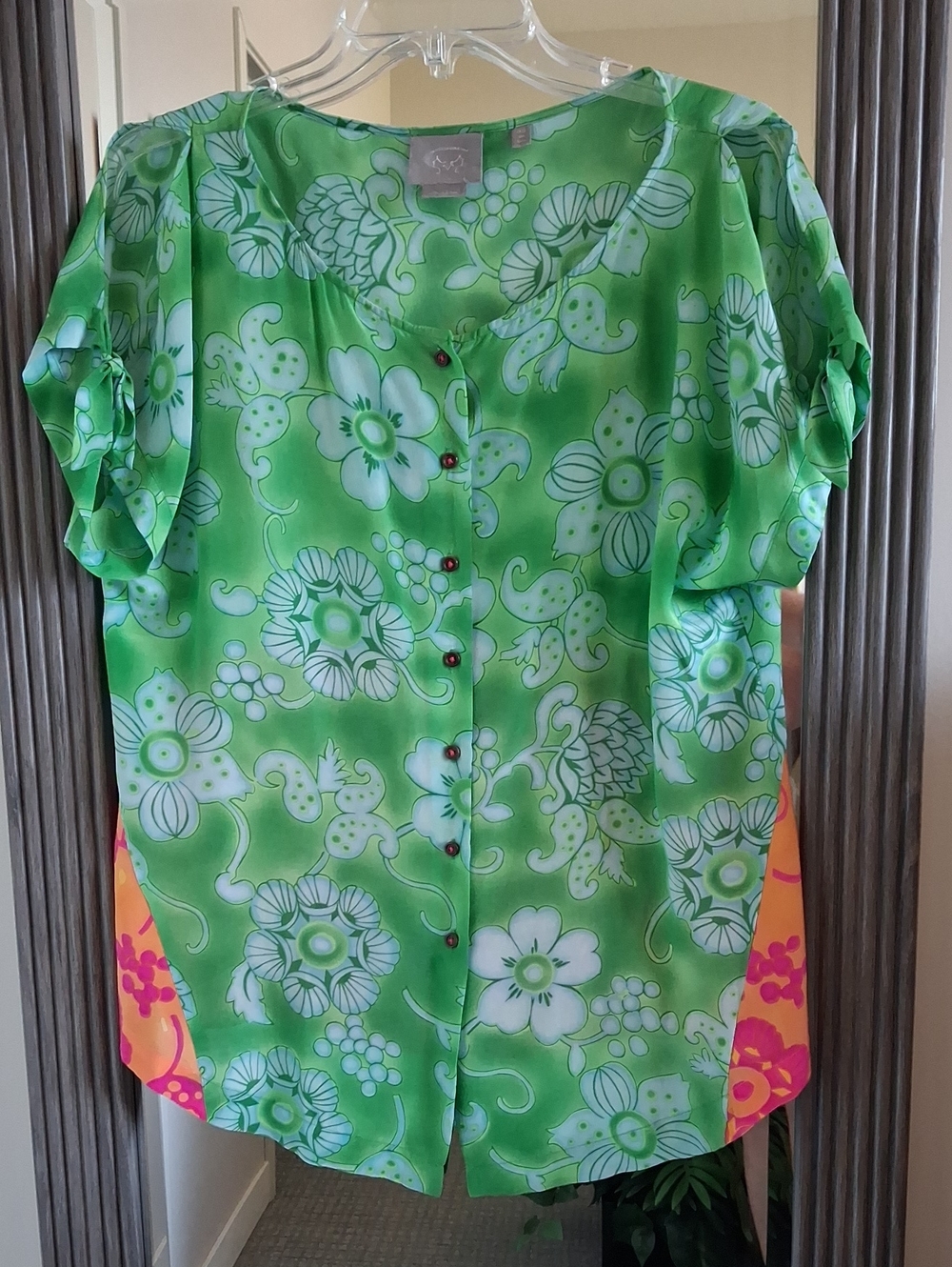 Anthropologie Vanessa Virginia 100% Silk Cold Shoulder Blouse